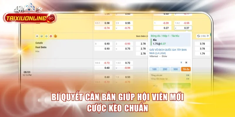 Bí quyết căn bản giúp hội viên mới cược kèo chuẩn