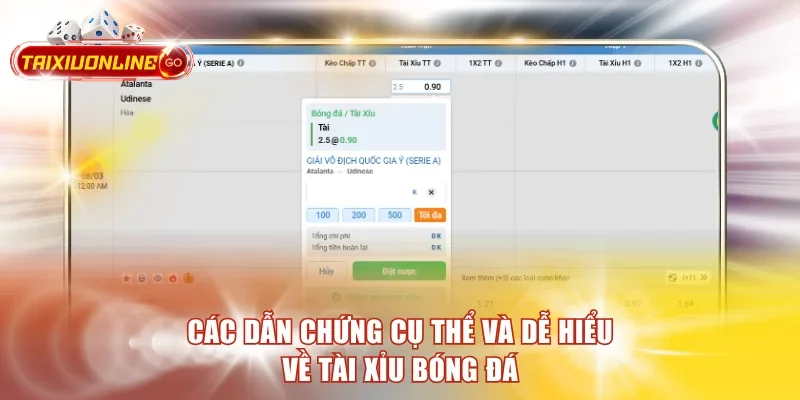 Các dẫn chứng cụ thể và dễ hiểu về tài xỉu bóng đá